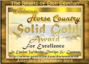Wandering Horse Country Solid Gold Award